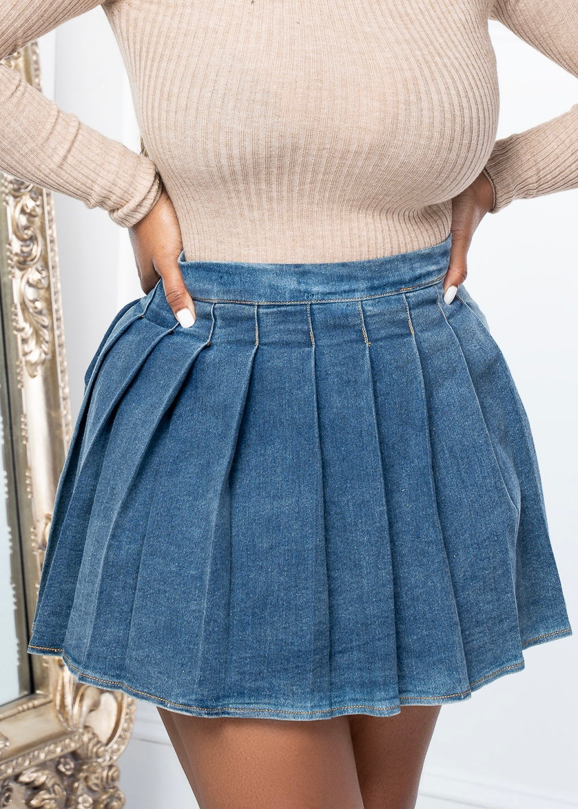 Plus size on sale denim skirt zara