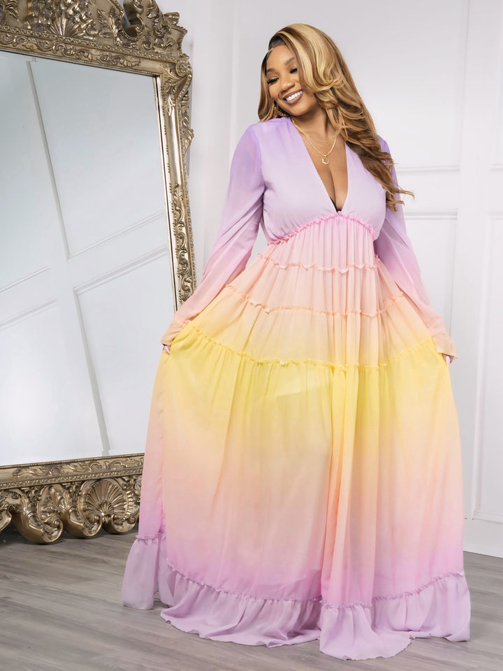 SUMMER'S RAINBOW MAXI DRESS