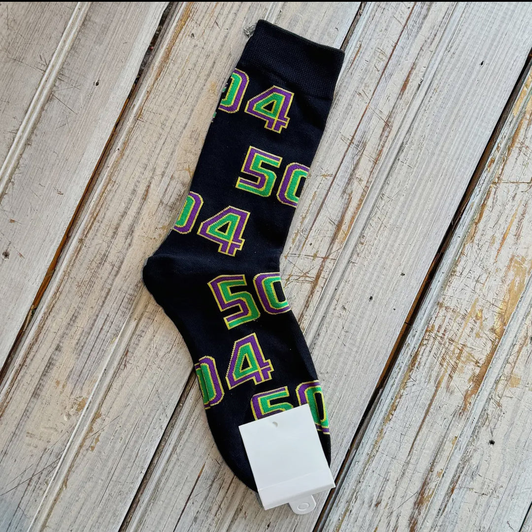 504 Mardi Gras Socks